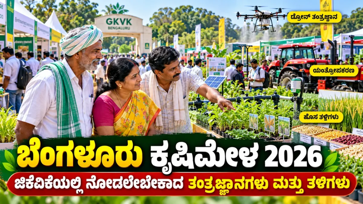 ಬೆಂಗಳೂರು ಜಿಕೆವಿಕೆ ಕೃಷಿ ಮೇಳ 2026 ಮತ್ತು ಕೃಷಿ ಪ್ರದರ್ಶನ ಕುರಿತ ಚಿತ್ರ