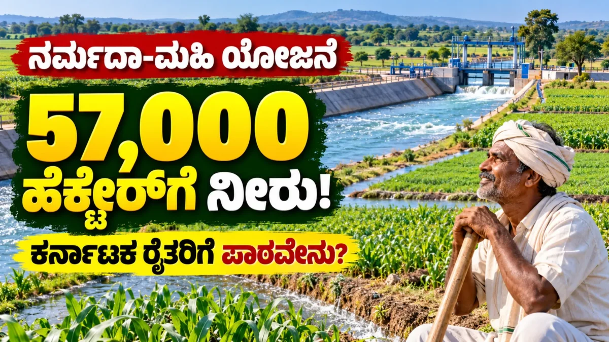 ನರ್ಮದಾ ಮಹಿ ನದಿ ಜೋಡಣೆ ಮತ್ತು ನೀರಾವರಿ ಯೋಜನೆ ಕುರಿತ ವಿವರಣಾತ್ಮಕ ಚಿತ್ರ