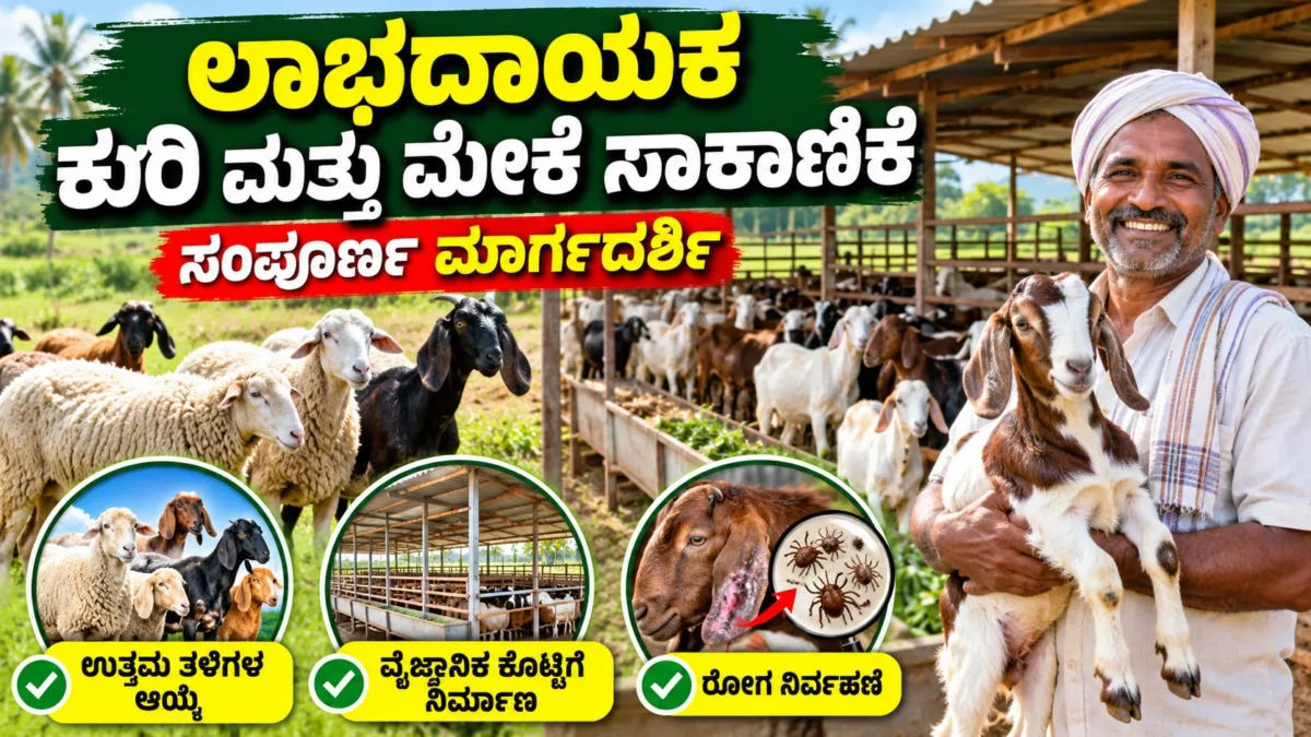 ಕರ್ನಾಟಕ ಗ್ರಾಮೀಣ ಪ್ರದೇಶದಲ್ಲಿ ಕುರಿ ಮತ್ತು ಮೇಕೆ ಸಾಕಾಣಿಕೆ ಹಾಗೂ ಕೊಟ್ಟಿಗೆ ನಿರ್ವಹಣೆ ಮಾಹಿತಿ ಚಿತ್ರ