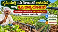 ಕೃಷಿ ಹೊಲದಲ್ಲಿ ಹನಿ ನೀರಾವರಿ ತಂತ್ರಜ್ಞಾನ ಮತ್ತು ಕೃಷಿ ಭಾಗ್ಯ ಯೋಜನೆ ಕುರಿತ ಚಿತ್ರ