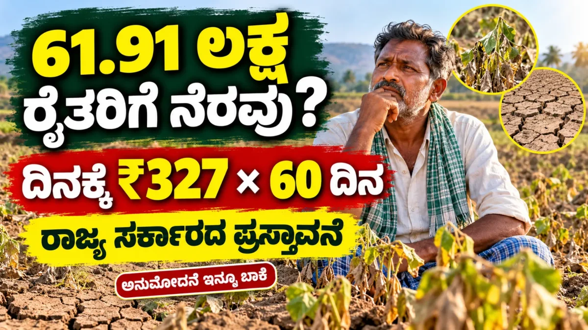ಬರ ಪರಿಹಾರ ನೆರವಿಗಾಗಿ ಕಾಯುತ್ತಿರುವ ಕರ್ನಾಟಕದ ಸಣ್ಣ ಮತ್ತು ಅತಿಸಣ್ಣ ರೈತರ ಚಿತ್ರ