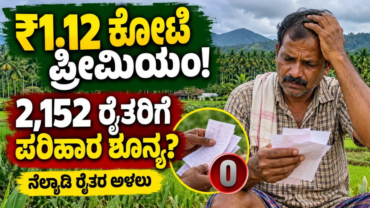 ನೆಲ್ಯಾಡಿ ಭಾಗದ ಬೆಳೆ ವಿಮೆ ಪರಿಹಾರಕ್ಕಾಗಿ ಕಾಯುತ್ತಿರುವ ರೈತರ ಸಂಕಷ್ಟದ ಪ್ರತಿನಿಧಿ ಚಿತ್ರ