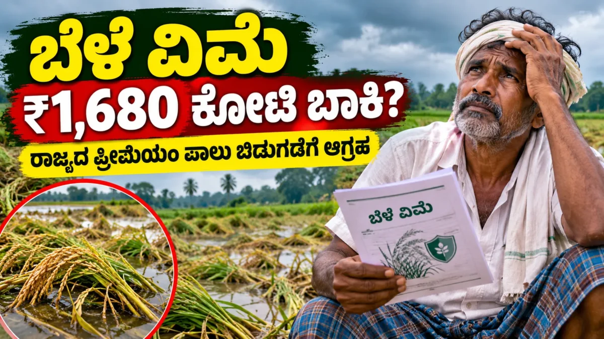 ಬೆಳೆ ವಿಮೆ ಪ್ರೀಮಿಯಂ ವಿವಾದದ ಹಿನ್ನೆಲೆಯಲ್ಲಿರುವ ಕರ್ನಾಟಕ ರೈತರ ಆತಂಕದ ಸುದ್ದಿ ಚಿತ್ರ