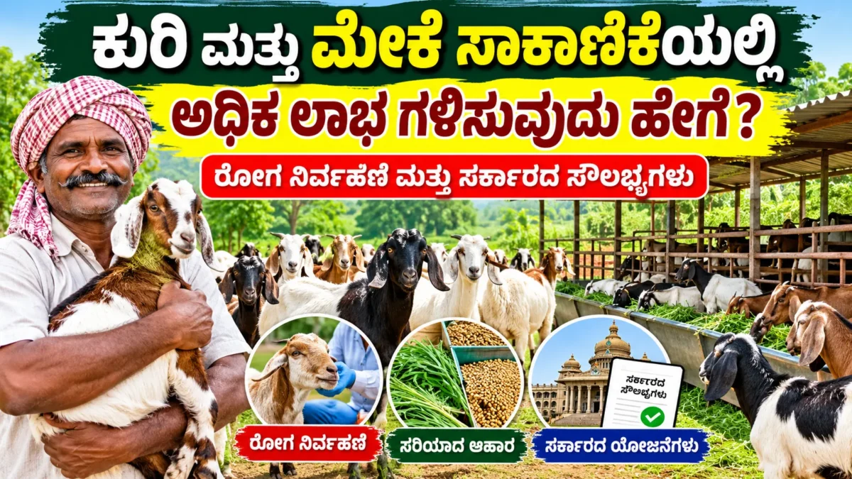 ಕರ್ನಾಟಕದ ಗ್ರಾಮೀಣ ಕುರಿ ಮತ್ತು ಮೇಕೆ ಸಾಕಾಣಿಕೆಗೆ ರೋಗ ನಿರ್ವಹಣೆ ಮತ್ತು ಕೃಷಿ ಸಲಹೆ ಚಿತ್ರ