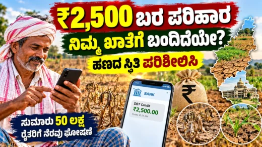 ಕರ್ನಾಟಕ ಬರ ಪರಿಹಾರ ₹2,500 ಮತ್ತು ರೈತರ ಪಾವತಿ ಸ್ಥಿತಿ ಕುರಿತು ಸುದ್ದಿ ಚಿತ್ರ