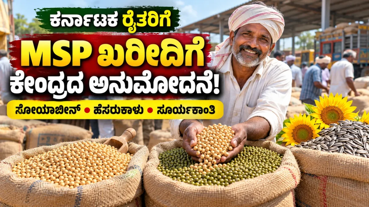 ಕರ್ನಾಟಕದ ಕೃಷಿ ಮಾರುಕಟ್ಟೆಯಲ್ಲಿ MSP ಬೆಂಬಲ ಬೆಲೆ ಕುರಿತು ಚರ್ಚಿಸುತ್ತಿರುವ ರೈತರು
