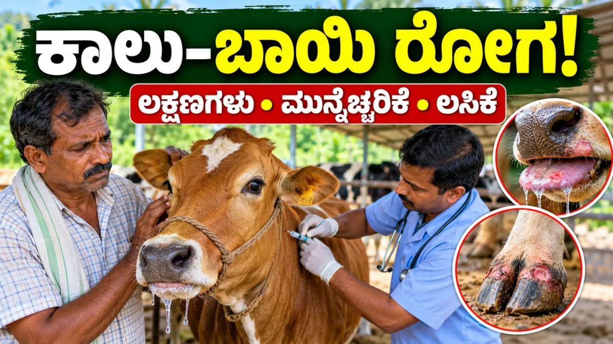 ಹಸುಗಳ ಕಾಲುಬಾಯಿ ರೋಗದ ಅರಿವು ಮತ್ತು ಪಶುವೈದ್ಯಕೀಯ ಲಸಿಕಾ ಮಾಹಿತಿ ಚಿತ್ರ