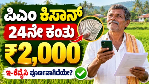 PM Kisan ಕಂತಿನ ಹಣ ಮತ್ತು ಫಲಾನುಭವಿಗಳ ಬ್ಯಾಂಕ್ ಖಾತೆ ಸ್ಥಿತಿ ಕುರಿತು ಮಾಹಿತಿ ಚಿತ್ರ