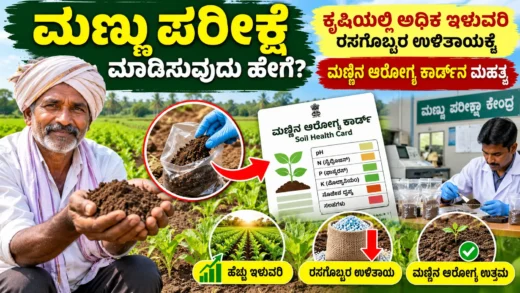 ಮಣ್ಣು ಪರೀಕ್ಷೆ ಮತ್ತು ಮಣ್ಣಿನ ಆರೋಗ್ಯ ಕಾರ್ಡ್ ಕುರಿತು ರೈತರಿಗೆ ಮಾರ್ಗದರ್ಶನ ನೀಡುವ ಮಾಹಿತಿ ಚಿತ್ರ