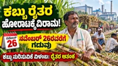 ಕರ್ನಾಟಕದ ಕಬ್ಬು ಬೆಳೆಗಾರರ ಪ್ರತಿಭಟನೆ ಮತ್ತು ಬೆಲೆ ಬೇಡಿಕೆ ಕುರಿತು ಸುದ್ದಿ ಚಿತ್ರ