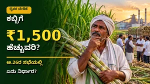 ಕಬ್ಬು ದರ ಹೆಚ್ಚಳದ ₹1,500 ಬೇಡಿಕೆ: ಬೆಳಗಾವಿ ಸಭೆ ಮತ್ತು FRP ದರದ ಮಾಹಿತಿ
