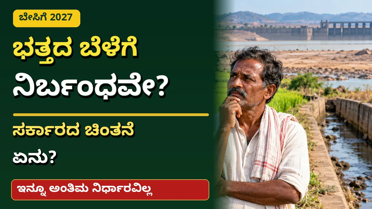 ಕರ್ನಾಟಕದಲ್ಲಿ ಬೇಸಿಗೆ ಭತ್ತದ ಬೆಳೆ ಮತ್ತು ನೀರಿನ ಬಳಕೆ ಕುರಿತು ಸುದ್ದಿ