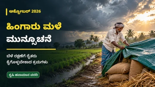 ಅಕ್ಟೋಬರ್ ತಿಂಗಳ ಕರ್ನಾಟಕ ಕೃಷಿ ಹವಾಮಾನ ಮತ್ತು ಬೆಳೆ ರಕ್ಷಣೆ ಕುರಿತ ಚಿತ್ರ