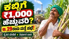 ಕಬ್ಬು ದರ ಹೆಚ್ಚಳದ ಬೇಡಿಕೆ ಮತ್ತು ಅಕ್ಟೋಬರ್ 29 ಸಭೆ ಕುರಿತ ಕರ್ನಾಟಕ ಕಬ್ಬು ಬೆಳೆಗಾರರ ಸುದ್ದಿಚಿತ್ರ