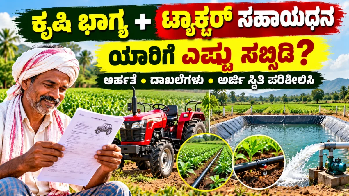 ಕೃಷಿ ಭಾಗ್ಯ ಮತ್ತು ಟ್ರ್ಯಾಕ್ಟರ್ ಸಹಾಯಧನ ಕುರಿತ ಕೃಷಿ ಮಾಹಿತಿ ಚಿತ್ರ